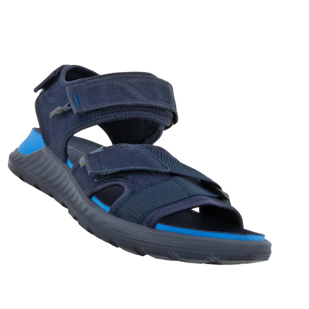 Men's Ecco Exowrap 3strap Sandals Blue / Blue | Canada 588VRW